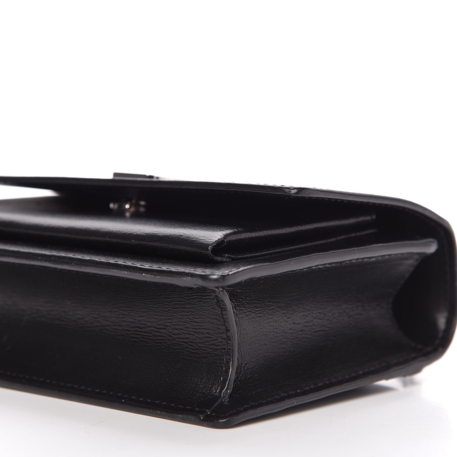 Saint Laurent Calfskin Monogram Sunset Chain Wallet Black 8 of 10