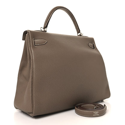 Hermes Togo Kelly Retourne 32 Etoupe 3 of 11