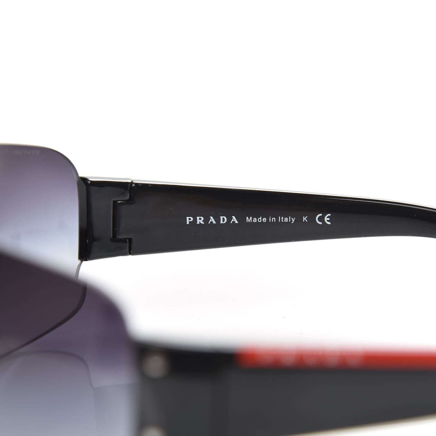 Prada Rimless Sunglasses SPS 07F Black 734358 – FASHIONPHILE