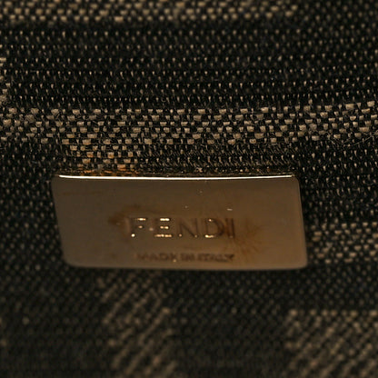 Fendi Fabric Jacquard FF 1974 Mini Baguette Tobacco Moro Black 5 of 10