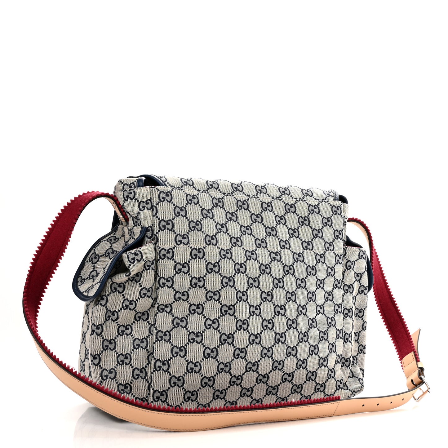GG Monogram Diaper Bag Beige Blue