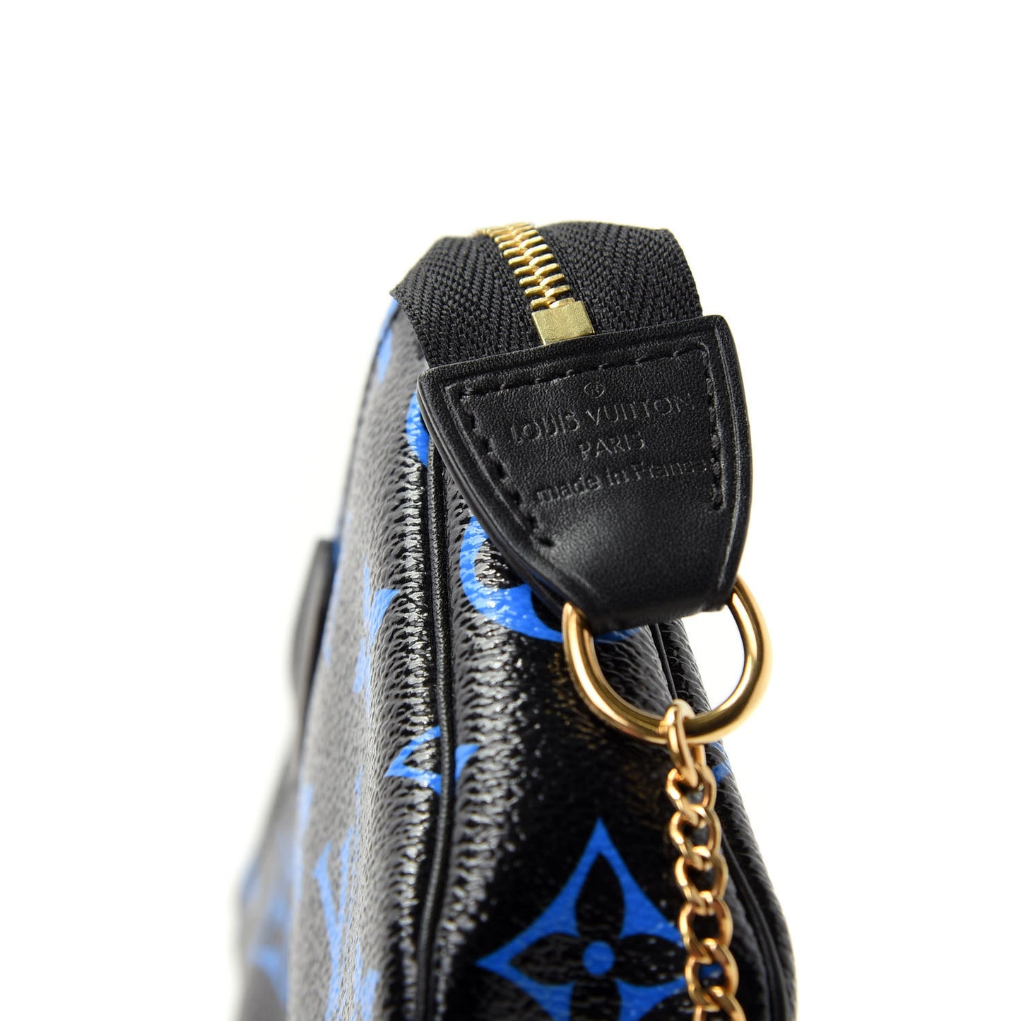 Colored Monogram Mini Pochette Accessories Blue Black