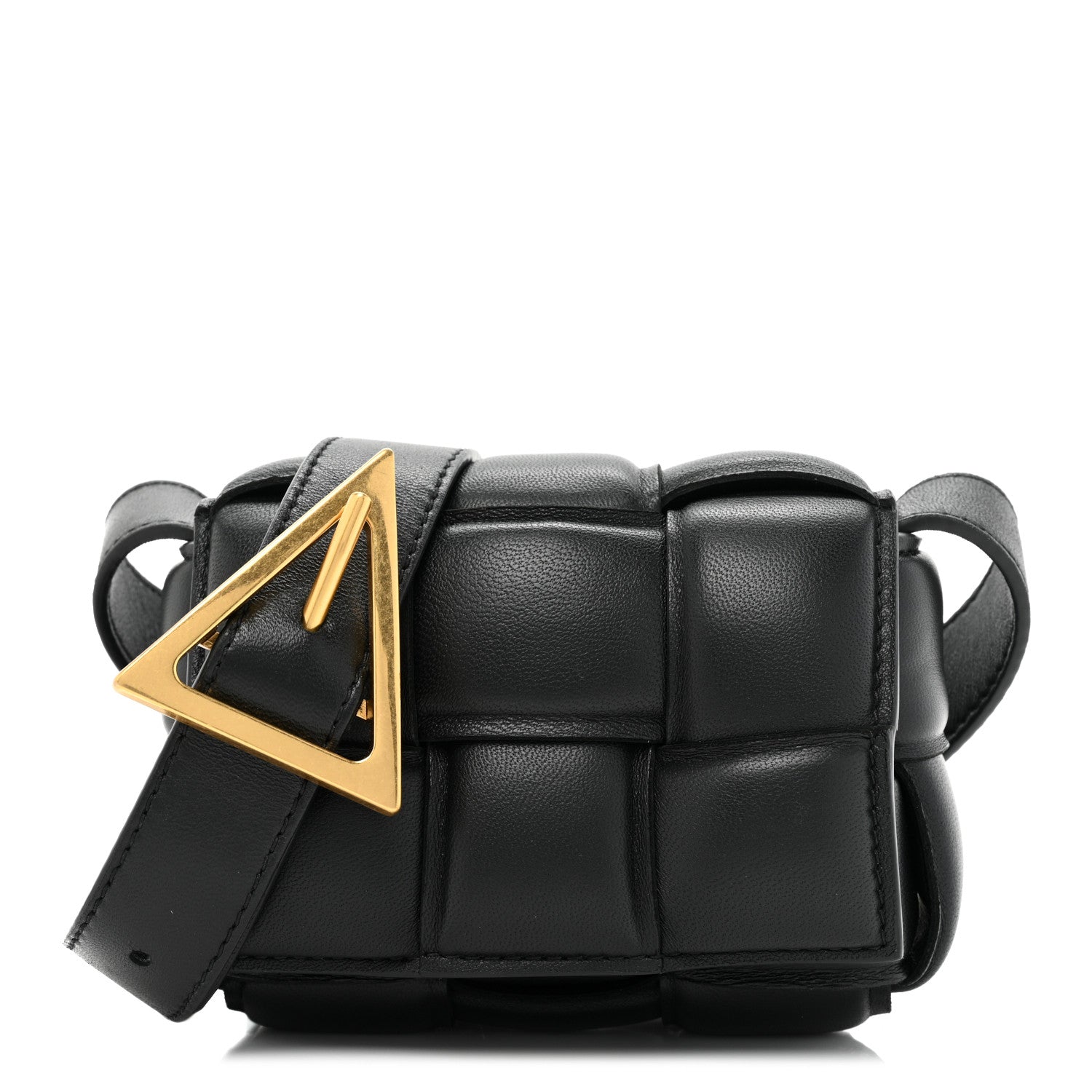 Bottega Veneta Lambskin Maxi Intreccio Padded Candy Cassette Crossbody Bag Black 1 of 8