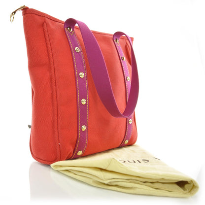 Louis Vuitton Toile Antigua Cabas MM Red Pink 3 of 9