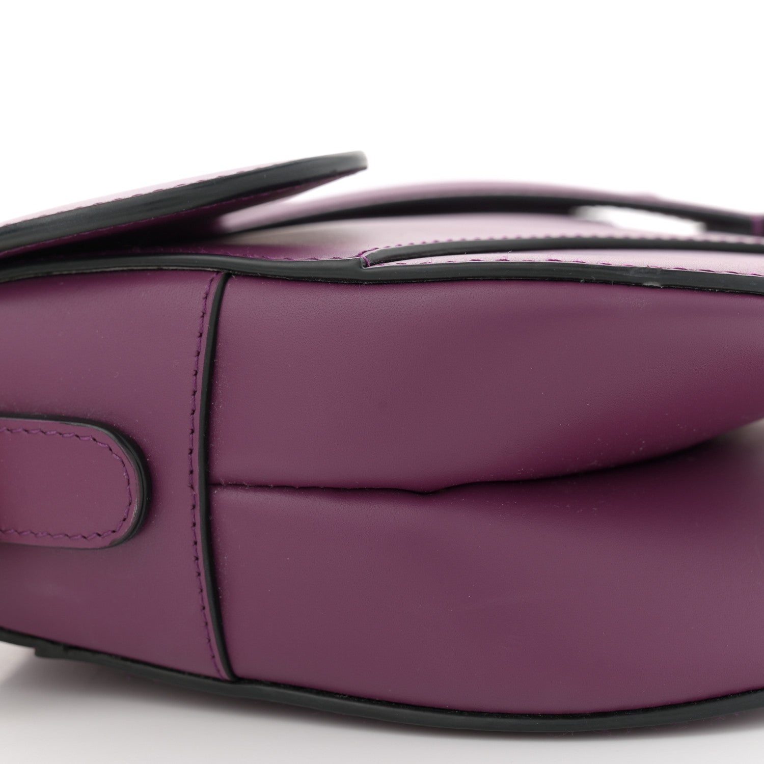 Christian Dior Calfskin Saddle Bag Purple 9 of 12