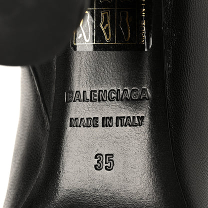Balenciaga Shiny Sheepskin 20mm Oval Booties 35 Black 7 of 8