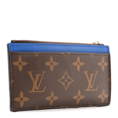 Louis Vuitton Monogram Calfskin Coin Card Holder Indigo Blue 3 of 8