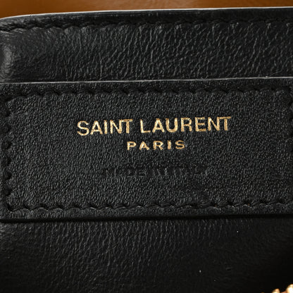 Saint Laurent Calfskin Y Quilted Monogram Small Loulou Chain Satchel Dark Natural 6 of 10