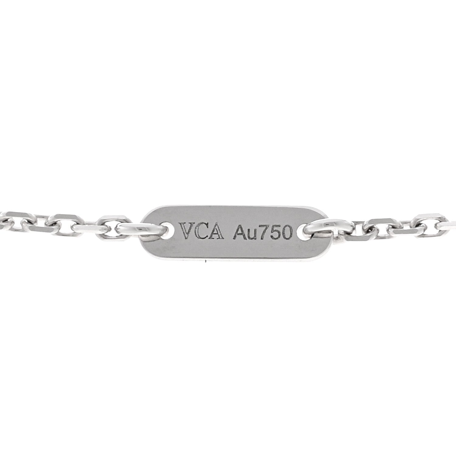 Van Cleef & Arpels VAN CLEEF & ARPELS 18K White Gold Diamond Sweet Alhambra Pendant Necklace 4 of 6