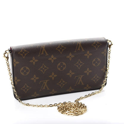 Louis Vuitton Monogram Pochette Felicie Chain Wallet Fuchsia 3 of 13