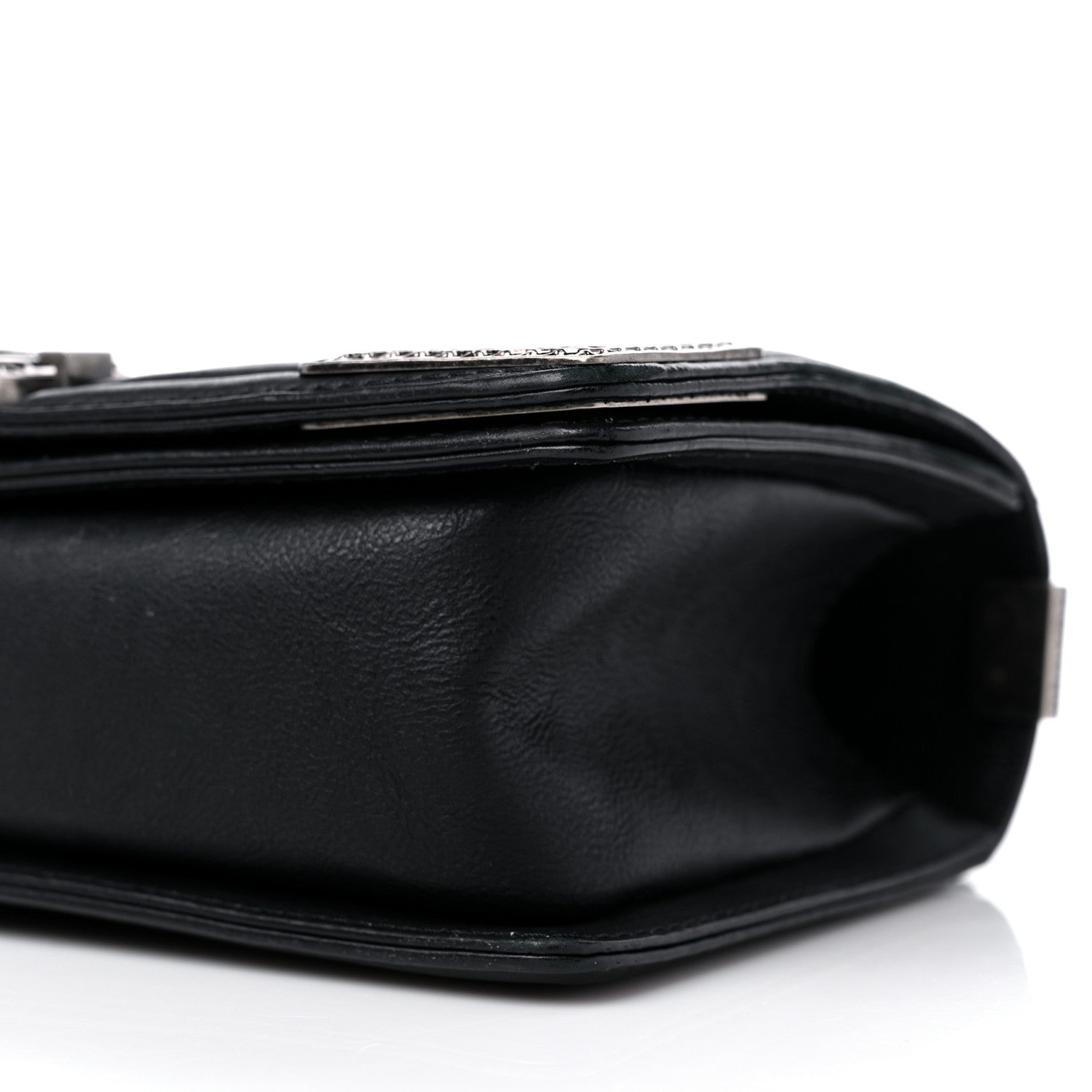 Chanel Calfskin Quilted Metal Embellished Paris Dallas Medium Boy Flap Black 9 of 15