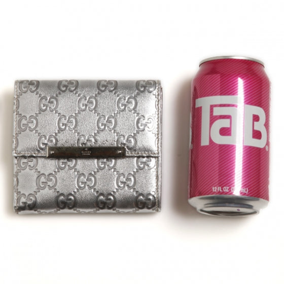 Guccissima French Wallet Silver