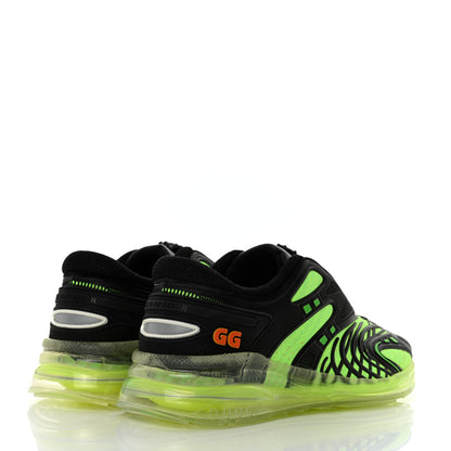 Gucci Rubber Mens Ultrapace R Mid Top Sneakers 6.5 Black Neon Green Yellow Fluo 4 of 8