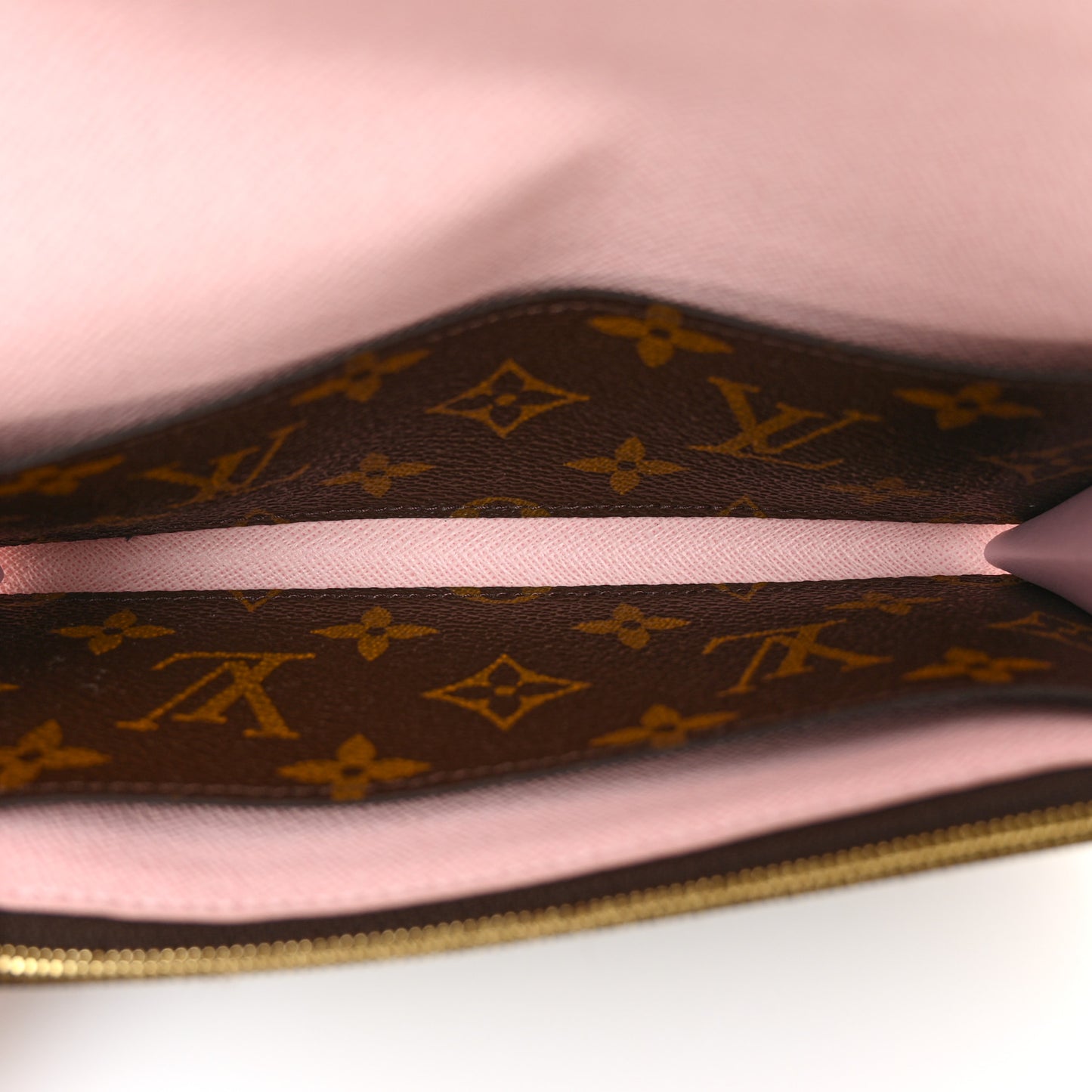 Monogram Emilie Wallet Rose Ballerine