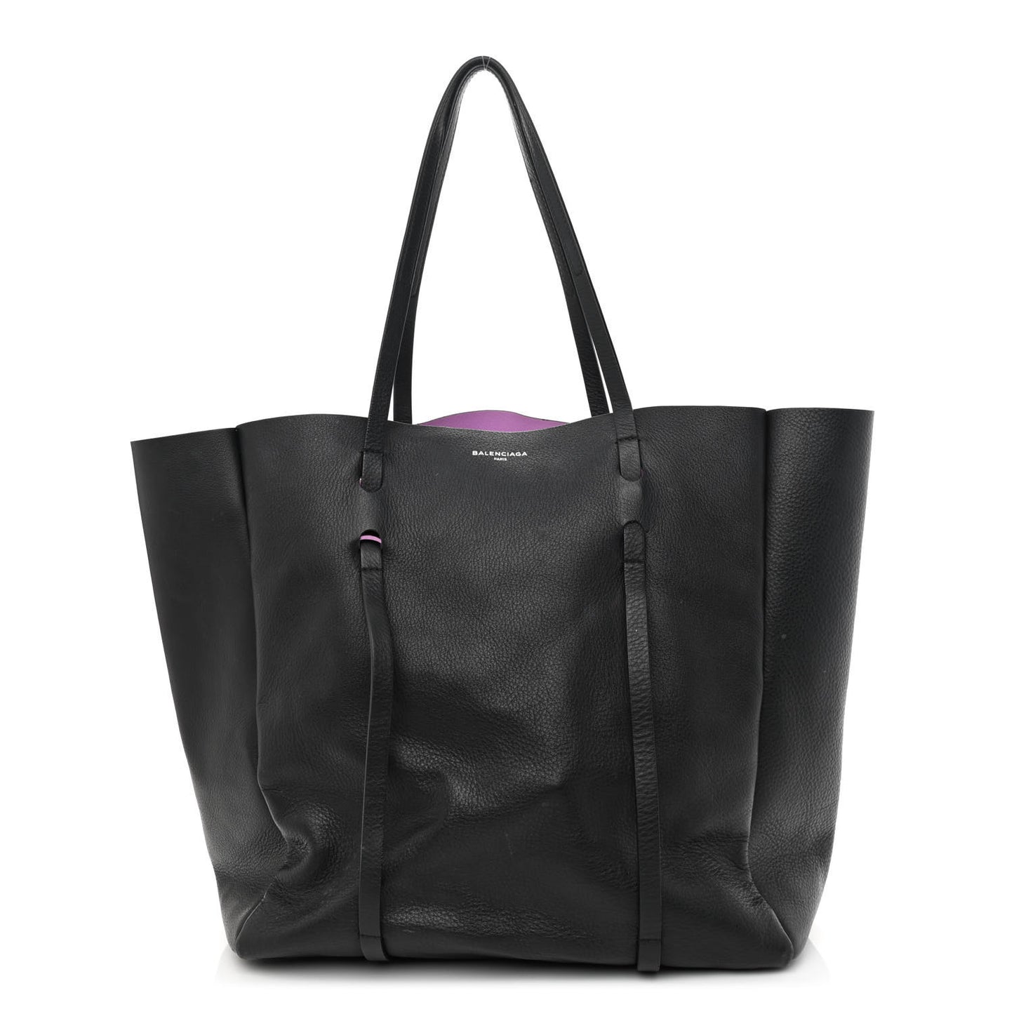 Veau Baltimore Double Sided Medium Everyday Tote Black Purple