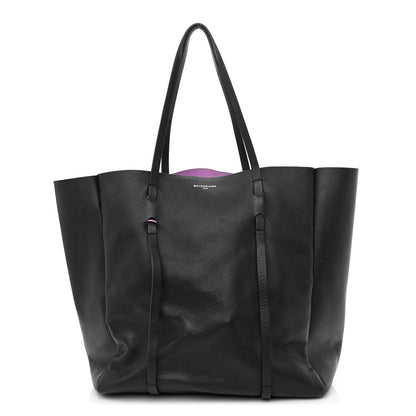 Balenciaga Veau Baltimore Double Sided Medium Everyday Tote Black Purple 3 of 16