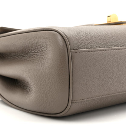 Celine Grained Calfskin Teen Soft 16 Shoulder Bag Taupe 9 of 10