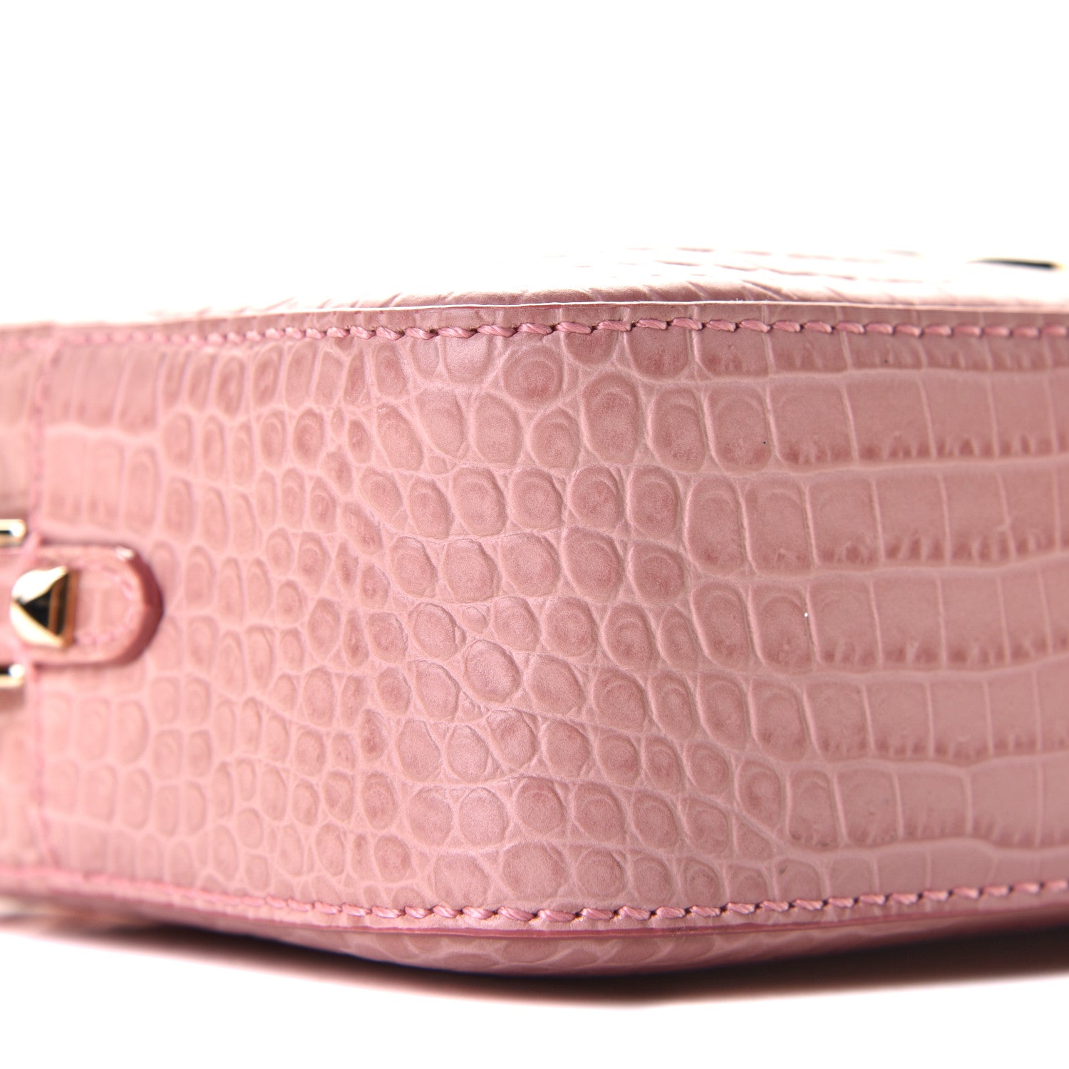 Jimmy Choo Calfskin Crocodile Embossed Varenne Camera Bag Blush 7 of 10