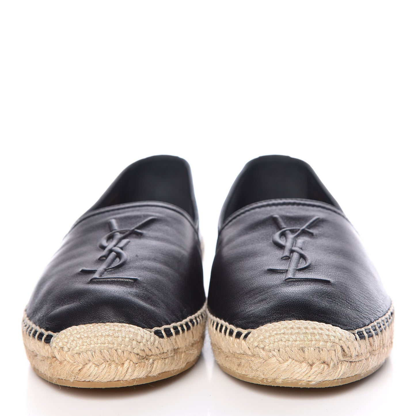 Lambskin Monogram Espadrilles 37 Black