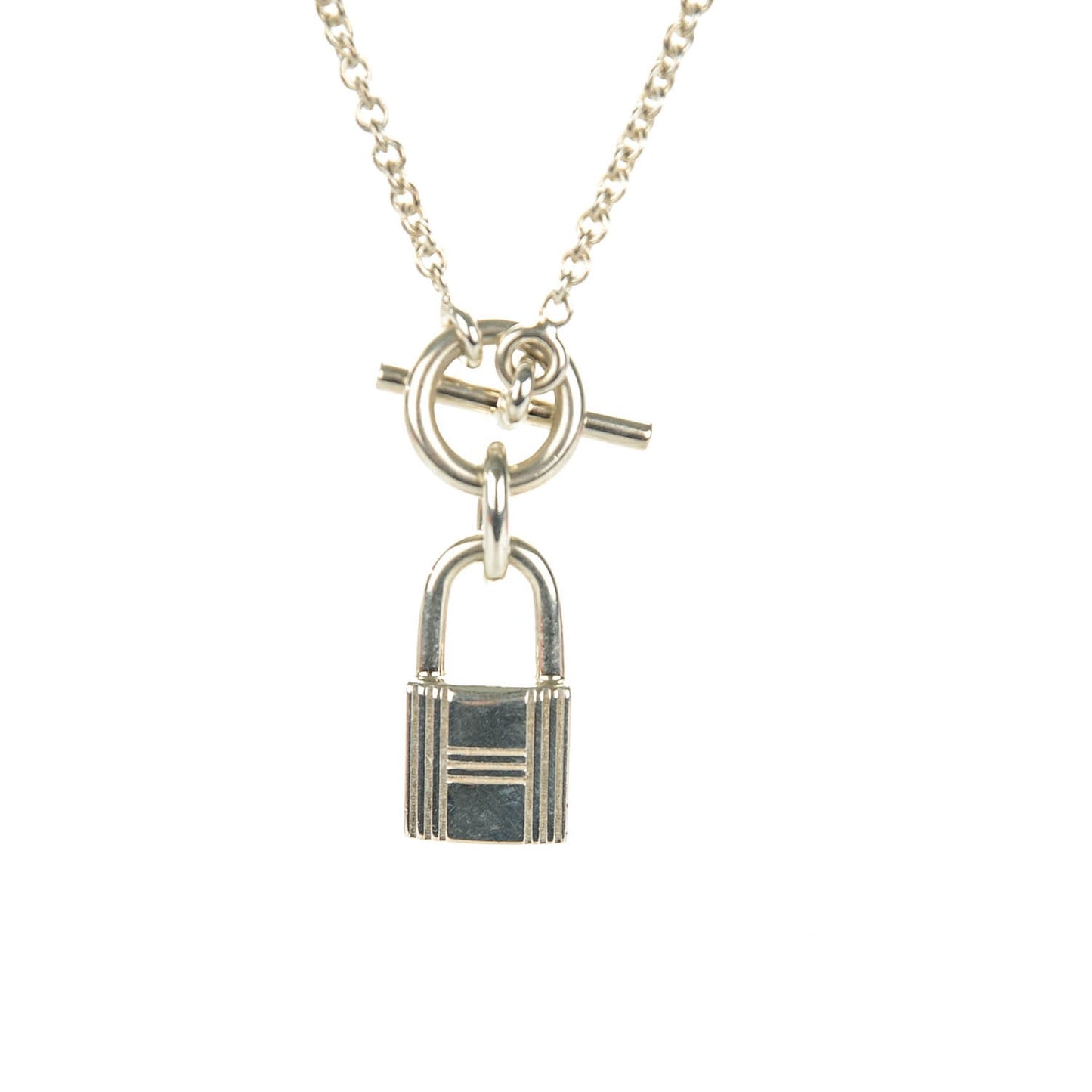 Sterling Silver Cadenas Kelly Lock Pendant Necklace