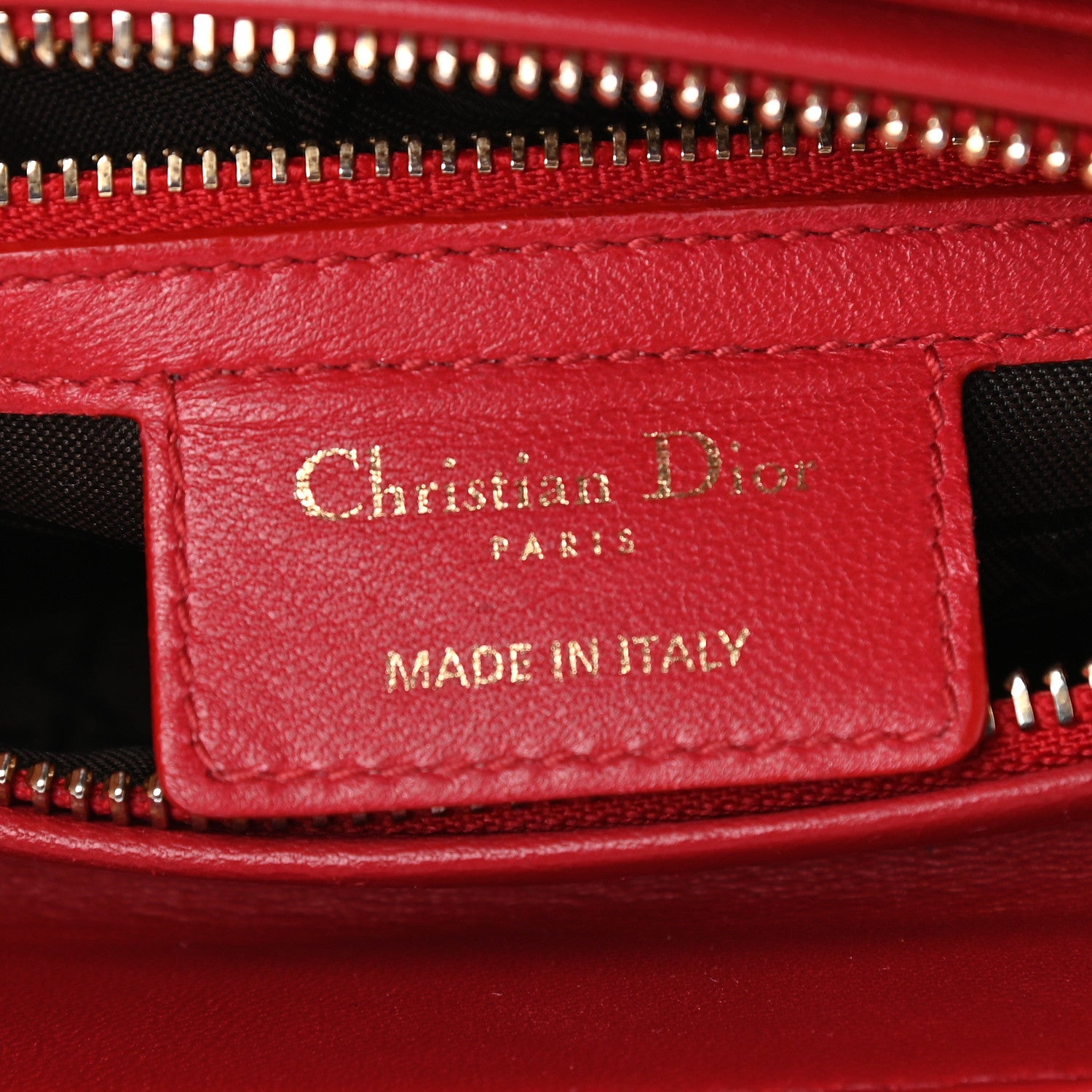 Christian Dior Lambskin Cannage Medium Lady Dior Red 6 of 9