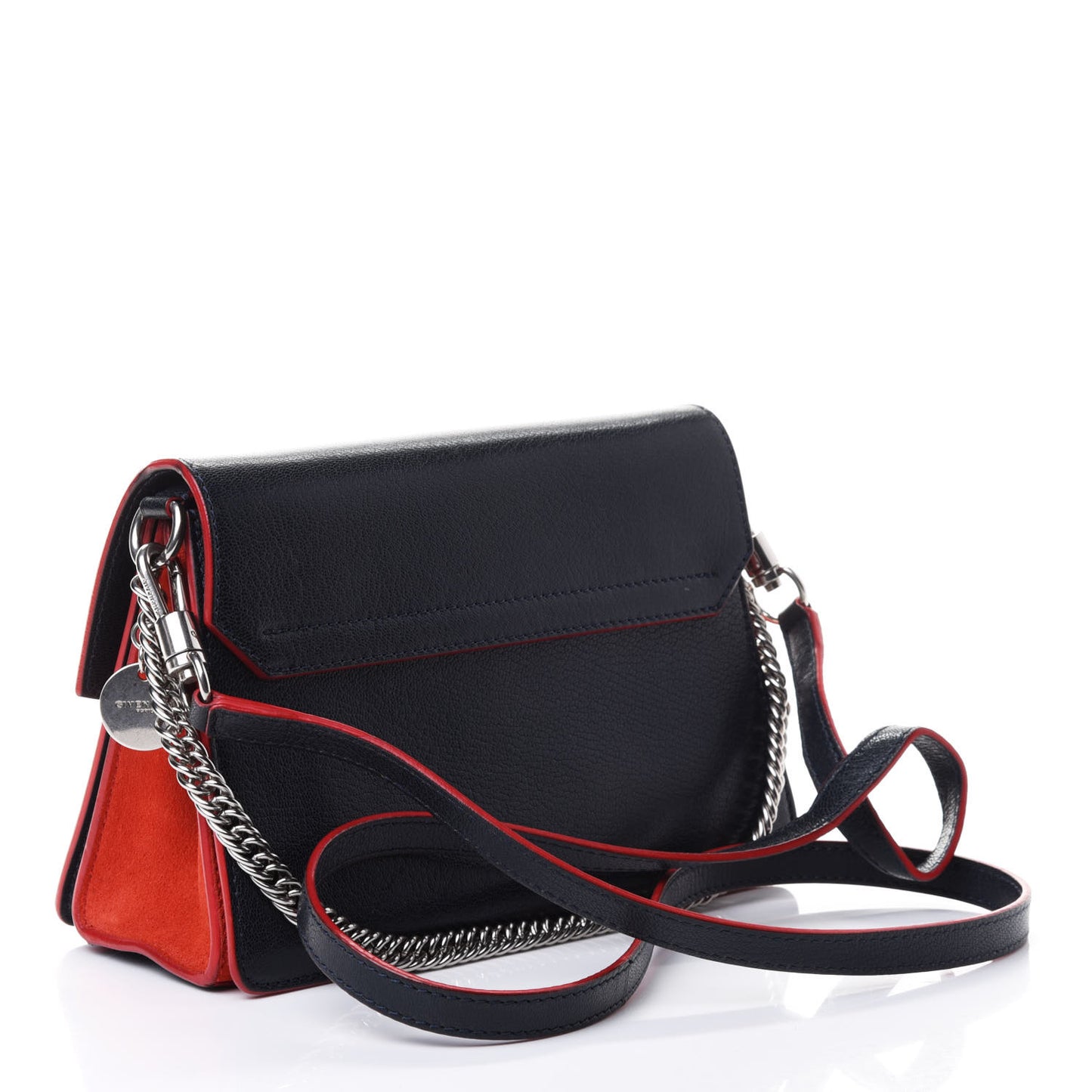 Goatskin Suede Small GV3 Shoulder Bag Blue Red