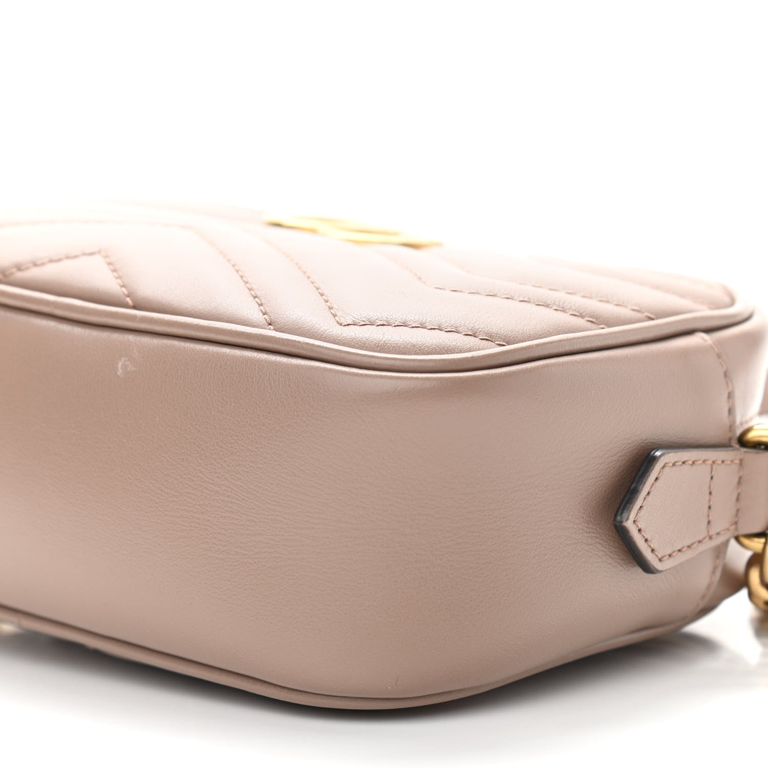Gucci Calfskin Matelasse Mini GG Marmont Chain Shoulder Bag Porcelain Rose 14 of 15