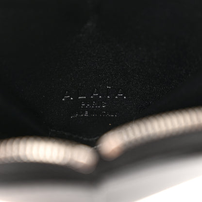 Alaia Buffed Calfskin Le Coeur Mini Coin Pouch Black 6 of 9