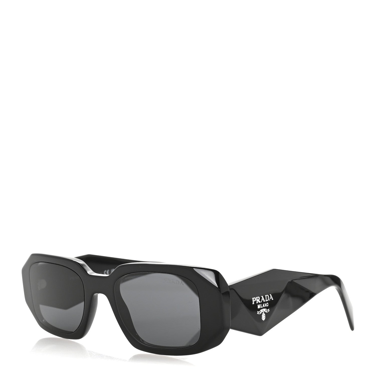 Prada Acetate Symbole Sunglasses SPR 17W Black 1 of 8