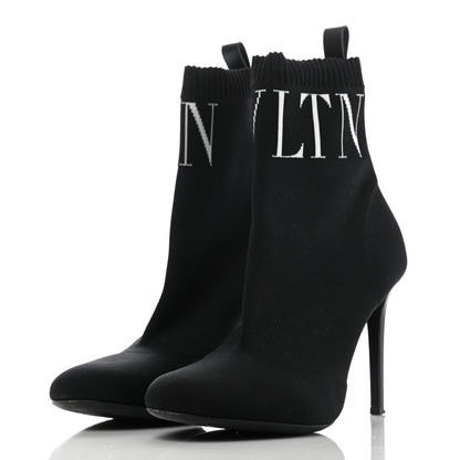 Valentino Garavani Body Tech Knit Sock Boots 39 Black 3 of 8