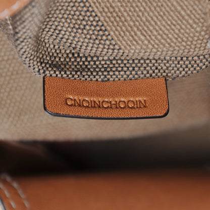 Burberry Canvas Mega Check Medium Ashby Hobo Saddle Brown 9 of 9