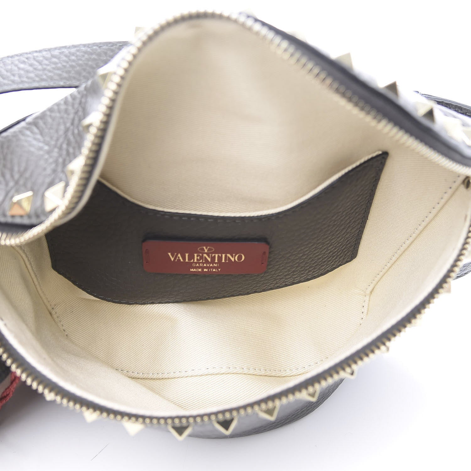 Valentino Garavani Grained Calfskin Rockstud Belt Bag 95 Graphite 4 of 9