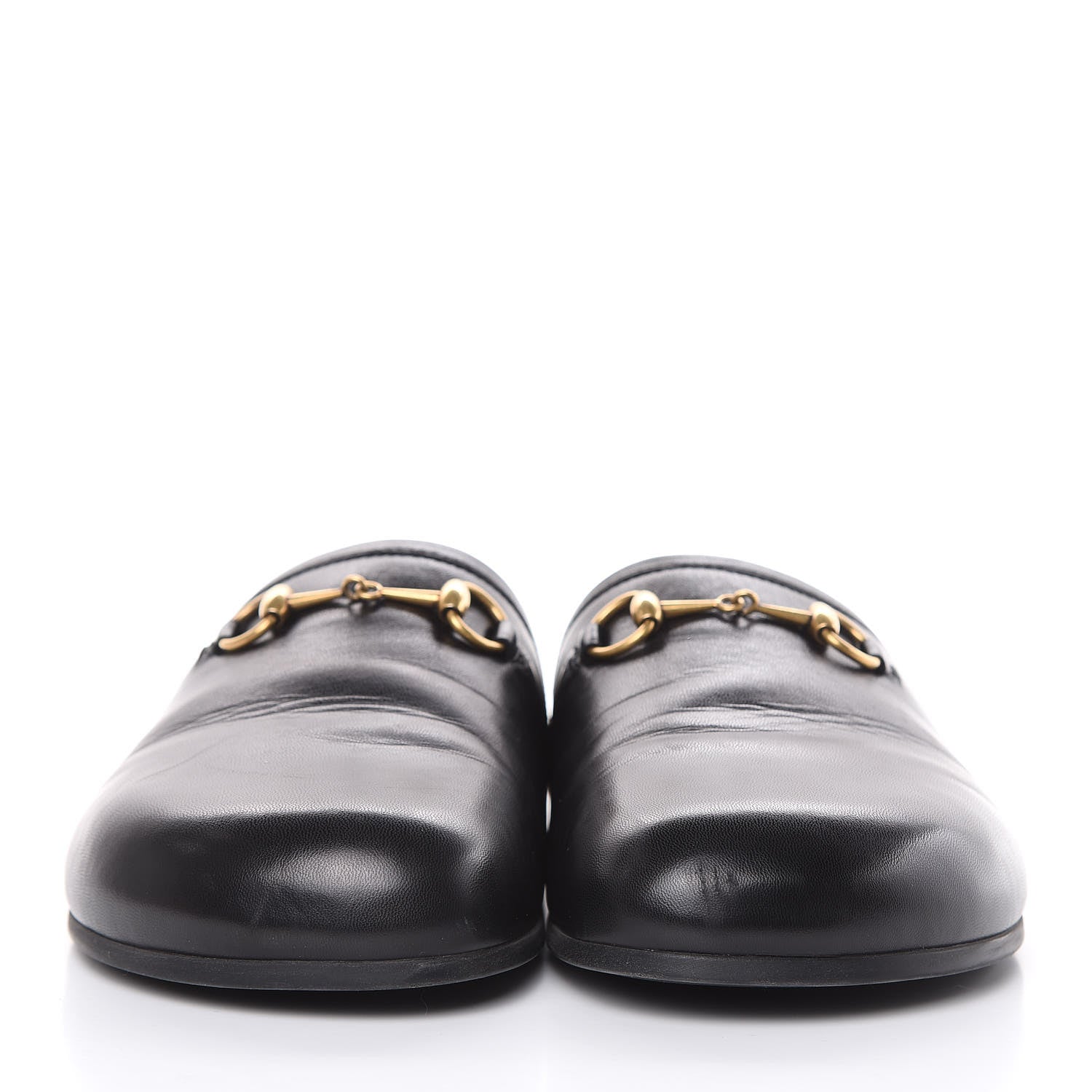 Gucci Malaga Kid Womens Horsebit River Slippers 37.5 Black 2 of 11