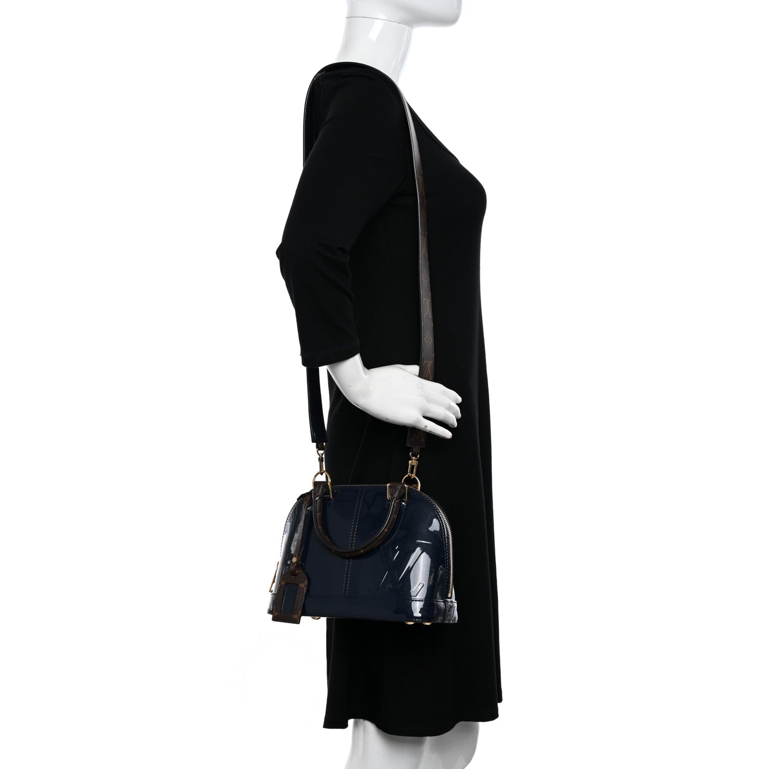Louis Vuitton Patent Monogram Alma BB Marine 2 of 11