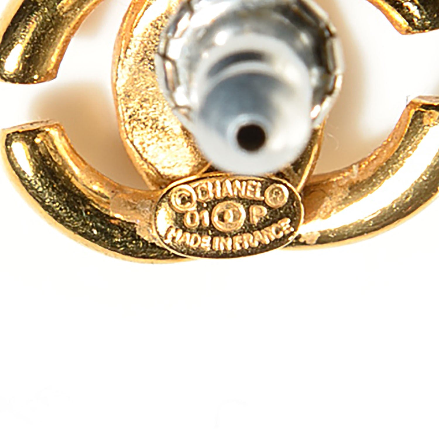 Chanel CC Earrings Gold 10 of 10