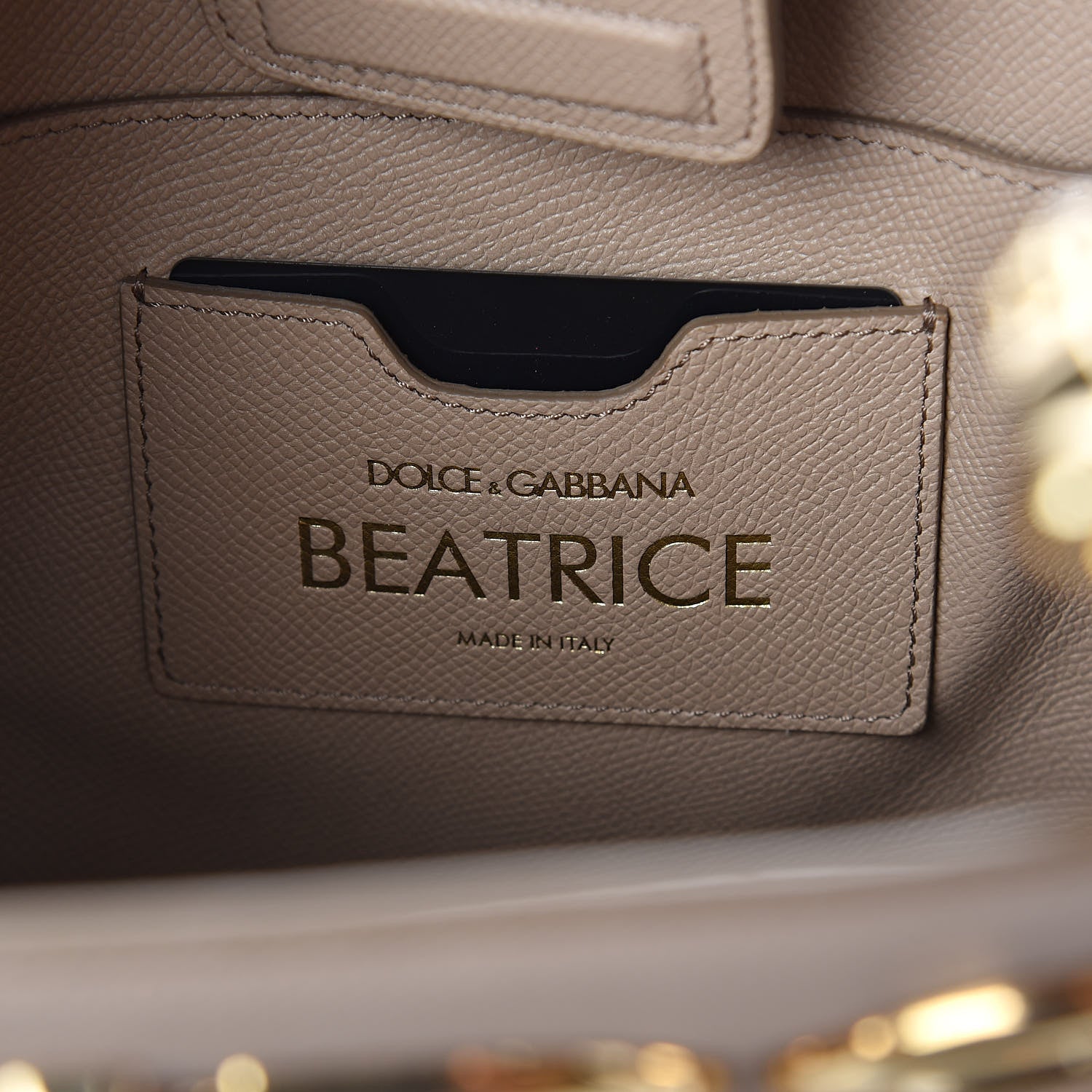 Dolce & Gabbana Calfskin Small Beatrice Tote Nude 6 of 9