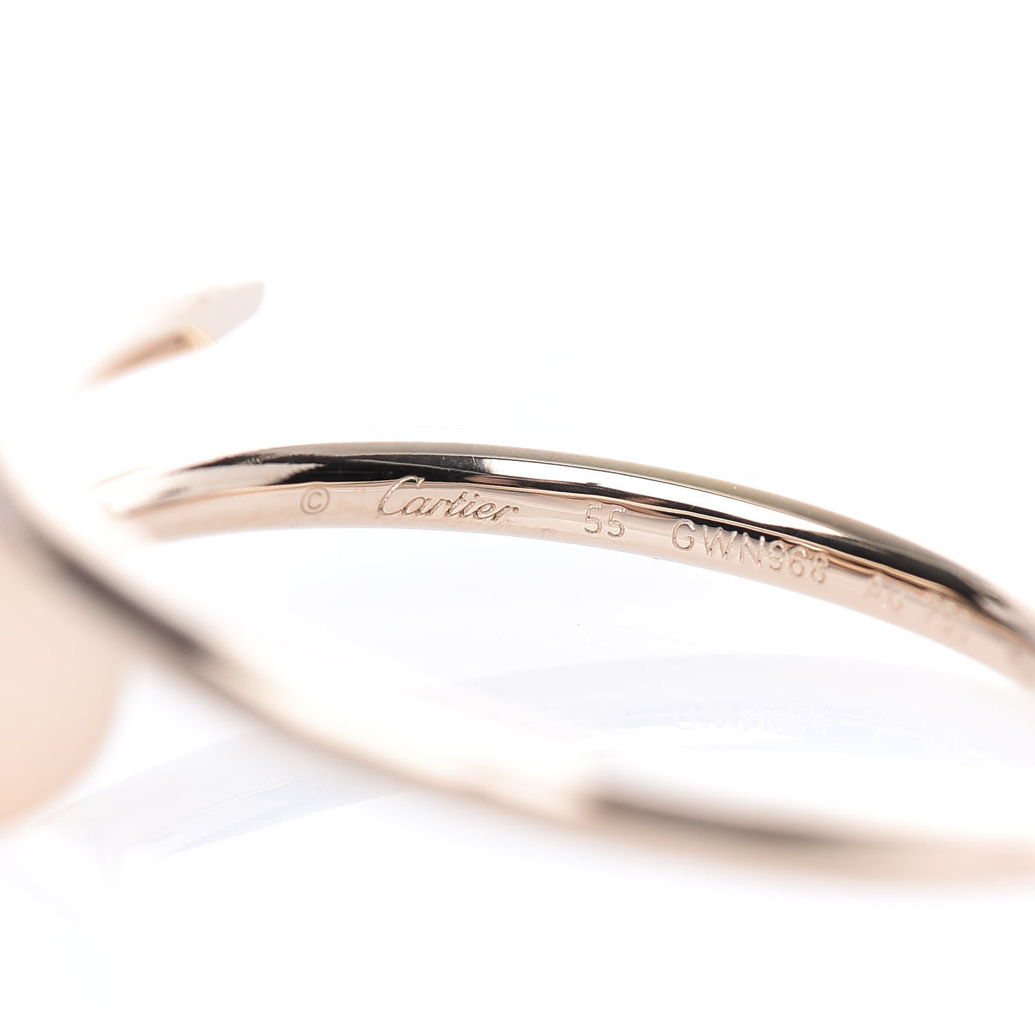 Cartier 18K Pink Gold Small Juste Un Clou Ring 55 7.25 4 of 5