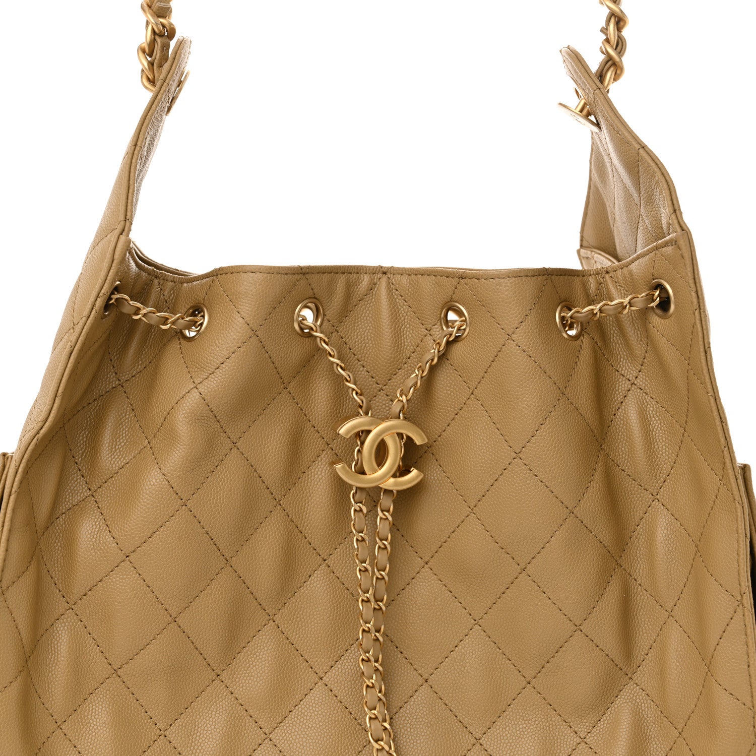 Chanel Caviar Quilted Medium Chanel 25 Handbag Dark Beige 8 of 11