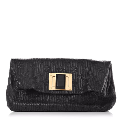 Louis Vuitton Calfskin Quilted Monogram Altair Clutch Black 1 of 7