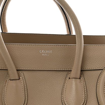 Celine Drummed Calfskin Mini Luggage Dune 7 of 11