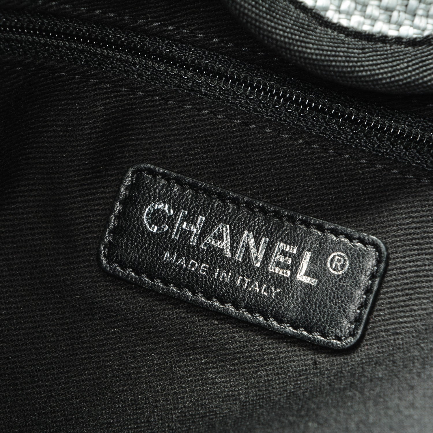 Chanel Woven Straw Raffia Extra Large Deauville Tote Grey 7 of 8