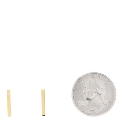 Jennifer Meyer 18K Yellow Gold Bar Stud Earrings 2 of 4