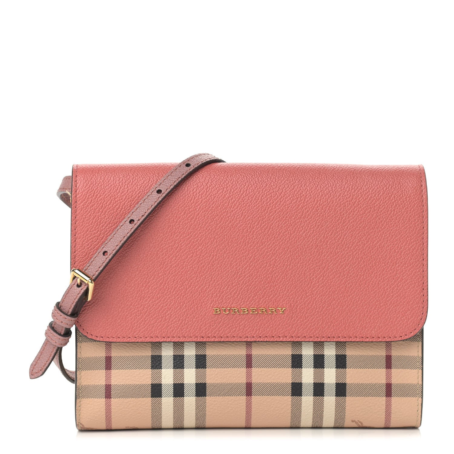 Burberry Derby Calfskin Haymarket Check Small Loxley Crossbody Cinnamon Red Multicolor 1 of 10