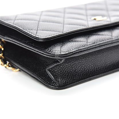 Chanel Caviar Quilted Wallet On Chain WOC Black 9 of 12