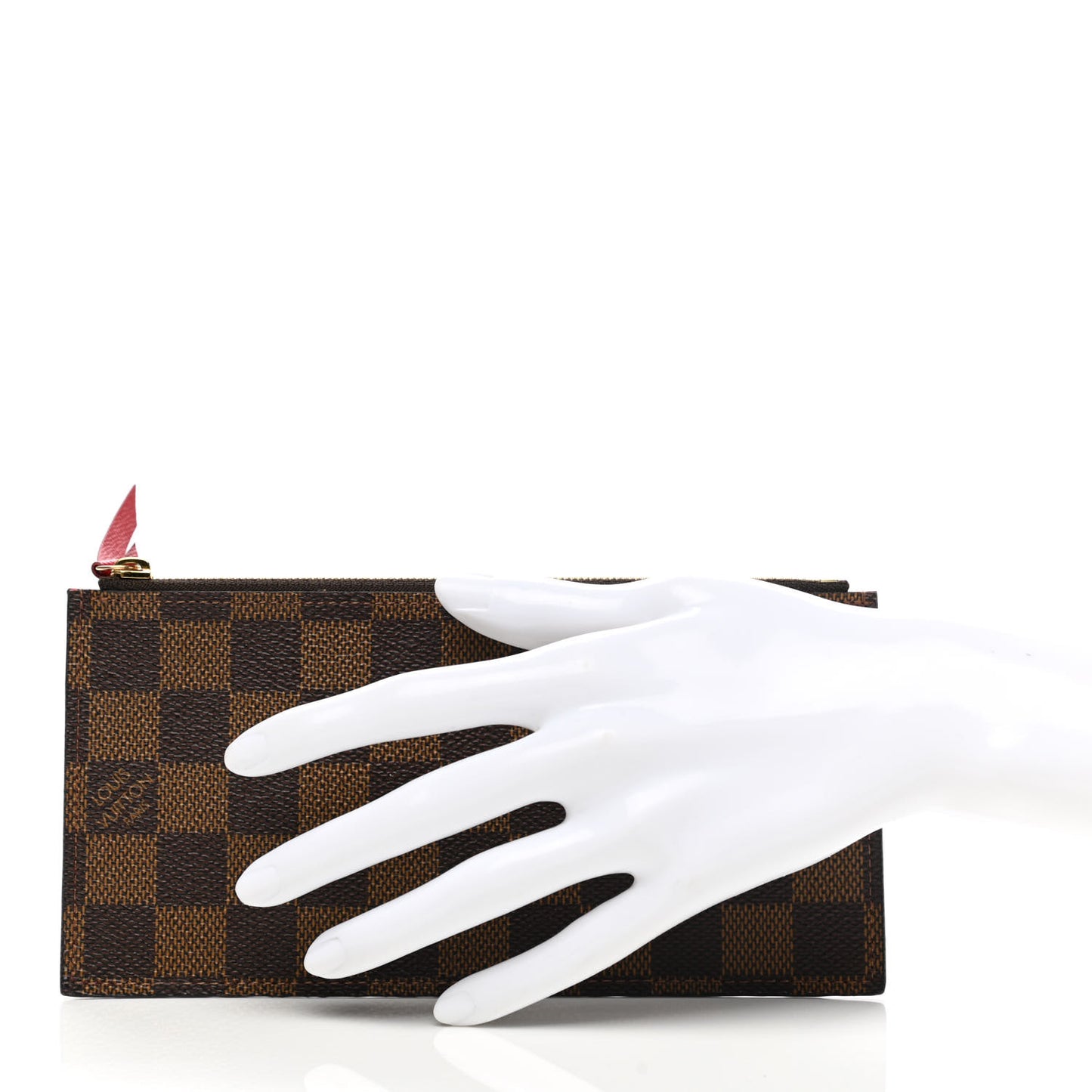 Damier Ebene Felicie Chain Wallet Zippered Insert