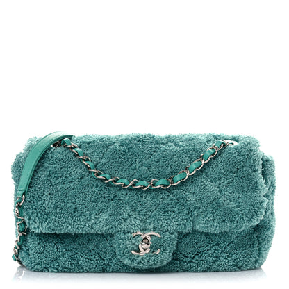 Chanel Lambskin Calfskin Mixed Fibers Quilted Medium Flap Green 1 of 9