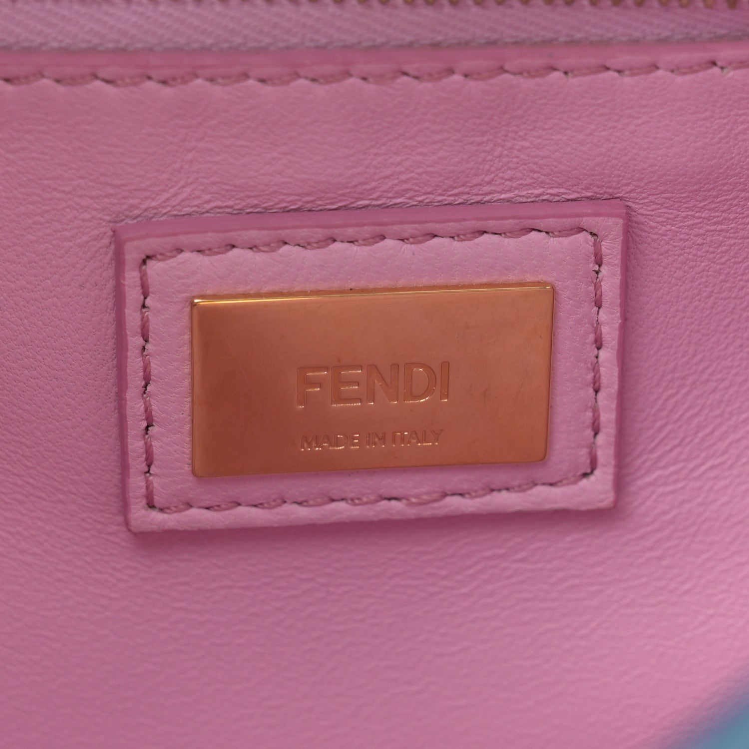 Fendi Nappa Colorblock Mini Peekaboo Iconic Satchel Iris Magenta Bubblegum 6 of 12