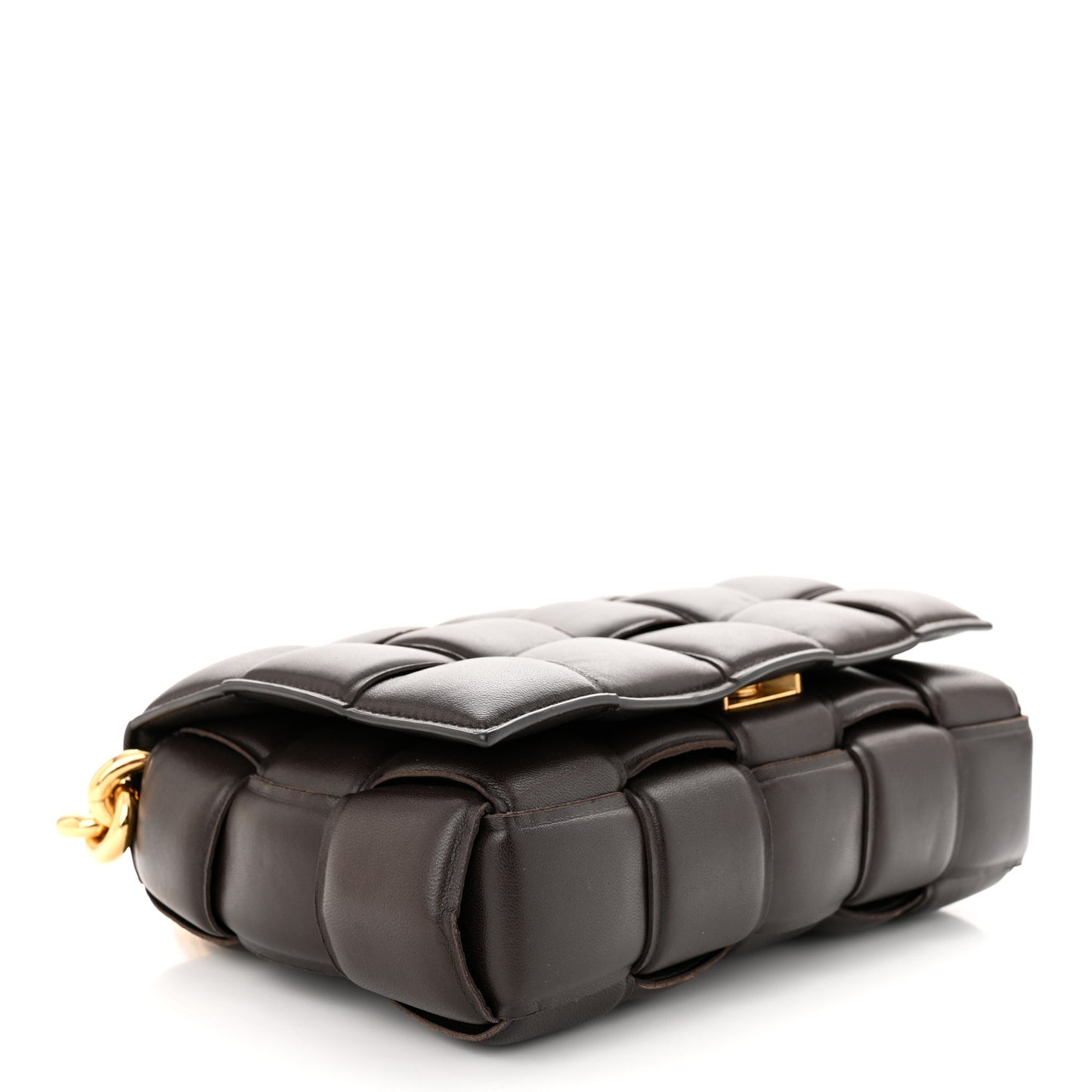 Lambskin Maxi Intrecciato Padded Chain Cassette Crossbody Bag Fondant
