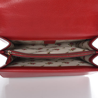 Gucci Textured Calfskin Web Medium Dionysus Shoulder Bag Hibiscus Red 5 of 9