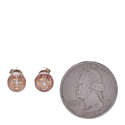 Louis Vuitton Resin Inclusion Stud Earrings Set of 2 Pink 4 of 7